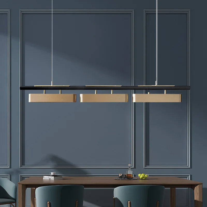 Lustre design LED Fer Forgé Moderne Noir - vue 5 sur 6