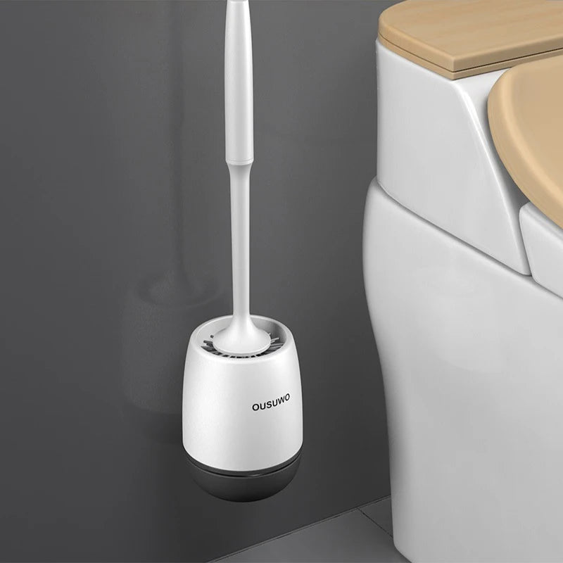 brosse de nettoyage murale à long manche en silicone