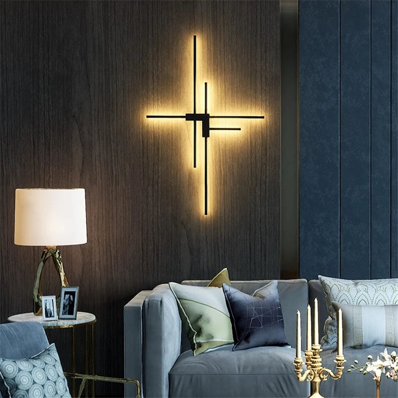 applique murale moderne design simple avec ligne de lumière led - vue 5 sur 22