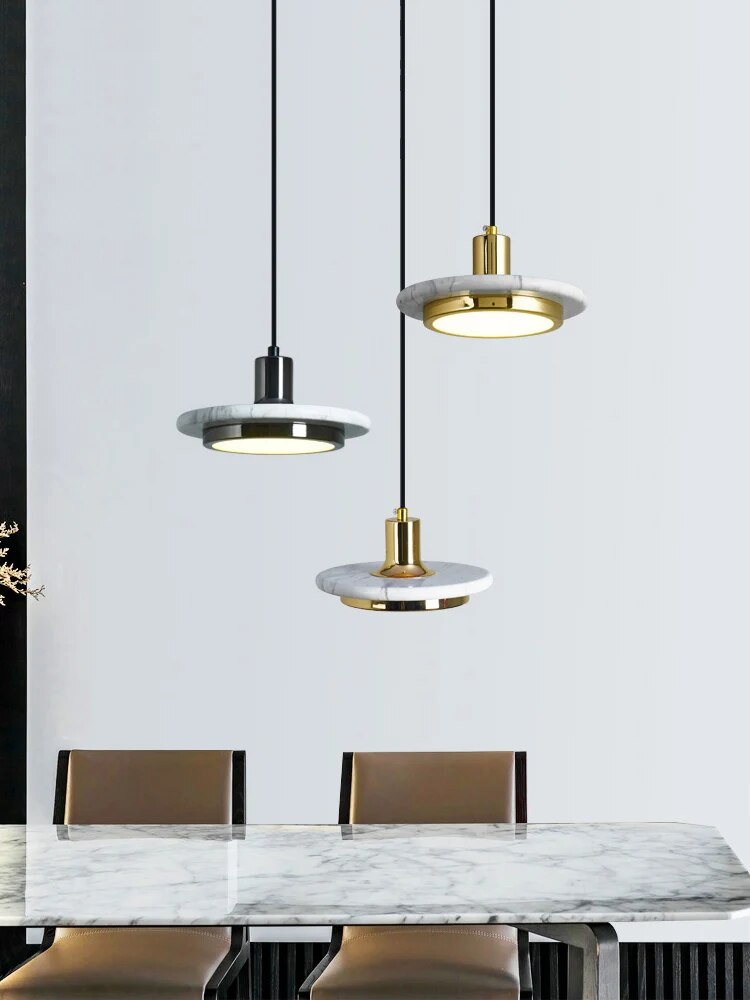 Suspension en marbre au design nordique créatif - vue 3 sur 8