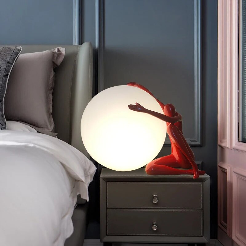 Lampe table sculpture abstraite humaine - vue 6 sur 8
