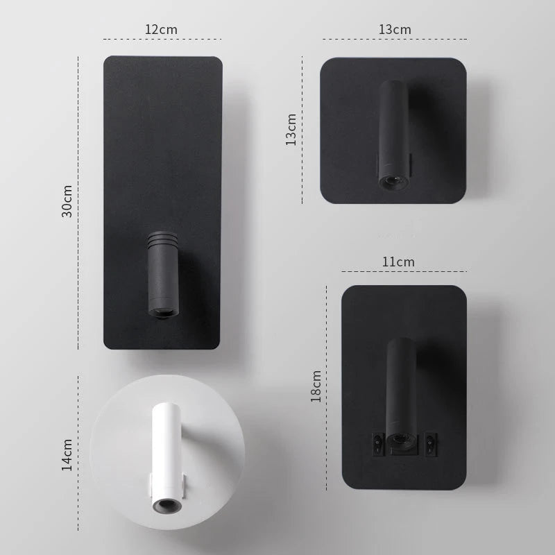 lustre led minimaliste avec interrupteur de projecteur déco - vue 6 sur 14