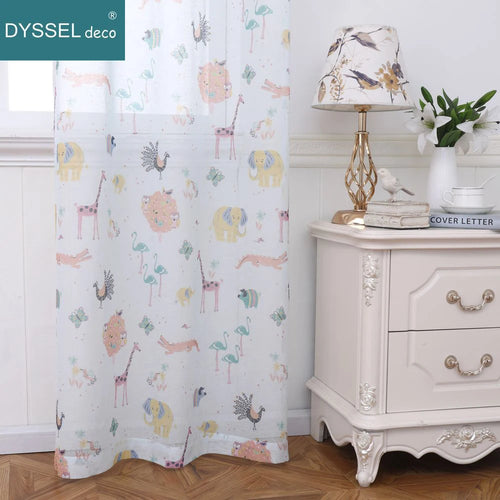 Rideau chambre enfant tulle animaux style européen