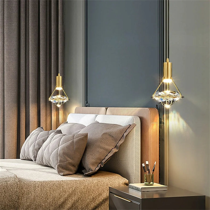 Thrisdar K9 cristal suspension LED lampe moderne Table de chevet suspension lampe cuisine salle à manger chambre lustre suspension