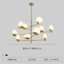 lustre moderne en verre à LED design créatif pour intérieur élégant