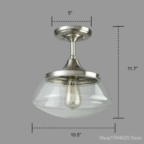 lustre rétro-industriel en cristal clair lumière intérieure