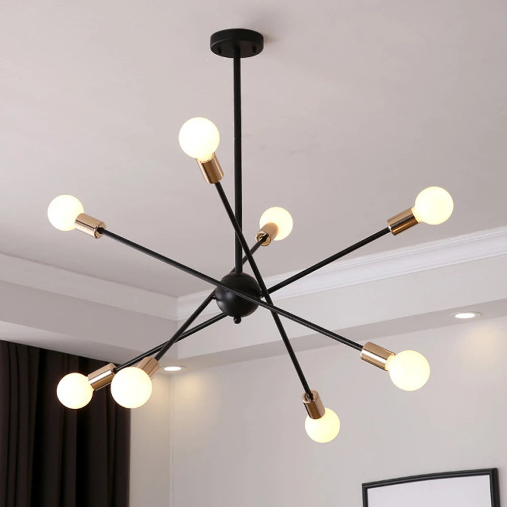 lustre moderne à leds style industriel spoutnik créatif éclairage maison