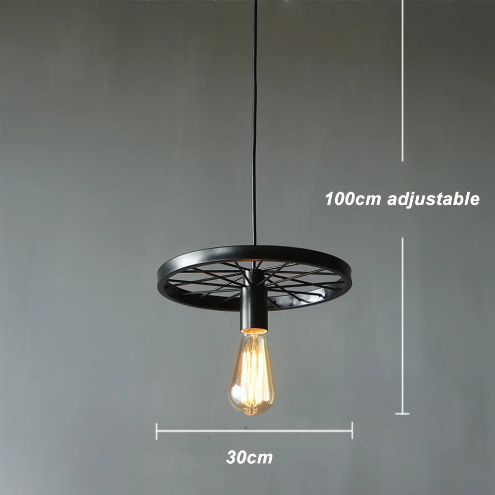 suspension rétro à led en fer pour éclairage intérieur - vue 7 sur 7