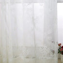 Voilage motif floral brodé ondulé style américain salon