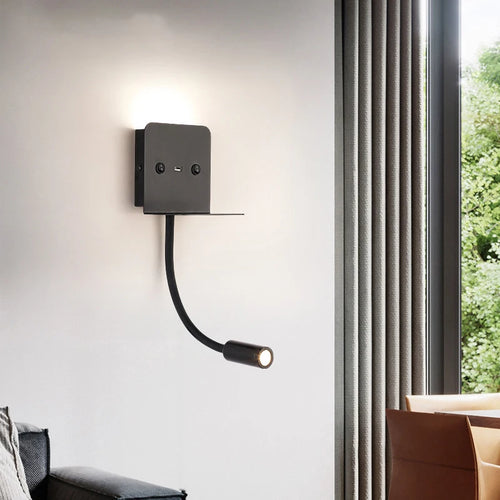 applique murale led moderne avec veilleuse et chargeur usb intégré