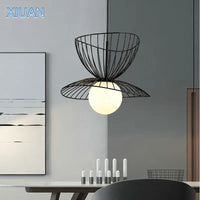 Lampe Suspension LED Métal Or Noir Réglable
