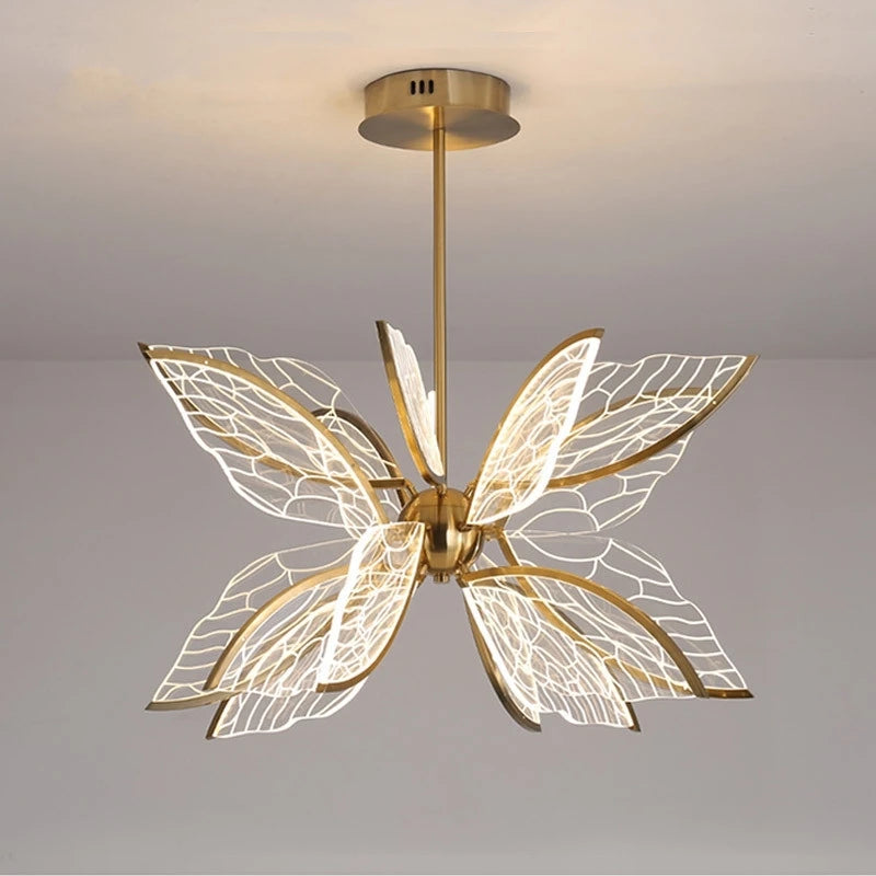 Suspension modernes en acrylique motif papillon