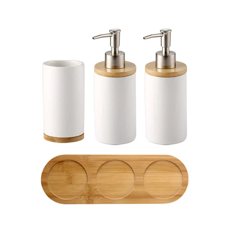 ensemble d'accessoires de salle de bain en céramique trois pièces design - vue 17 sur 21