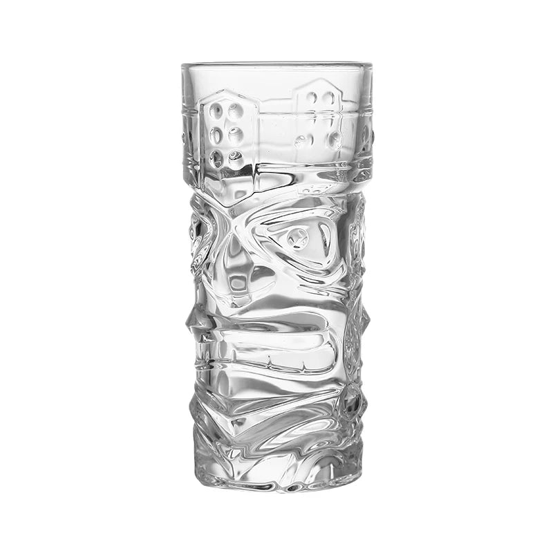 Mug tiki en verre transparent style bar cocktail
