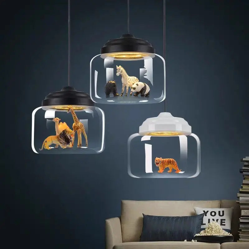 Suspension modernes en verre nordique