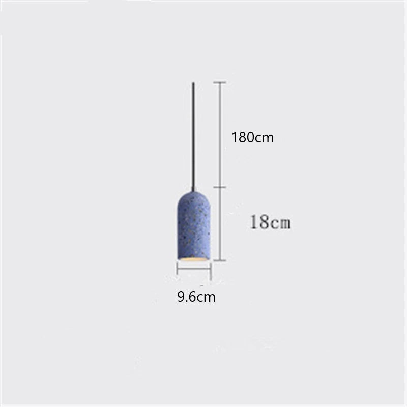 lampes suspendues en ciment led décor industriel pour établissements