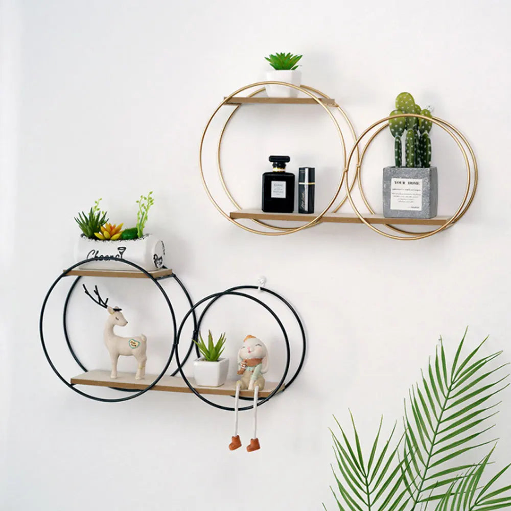 étagère murale circulaire suspendue pour décoration intérieure