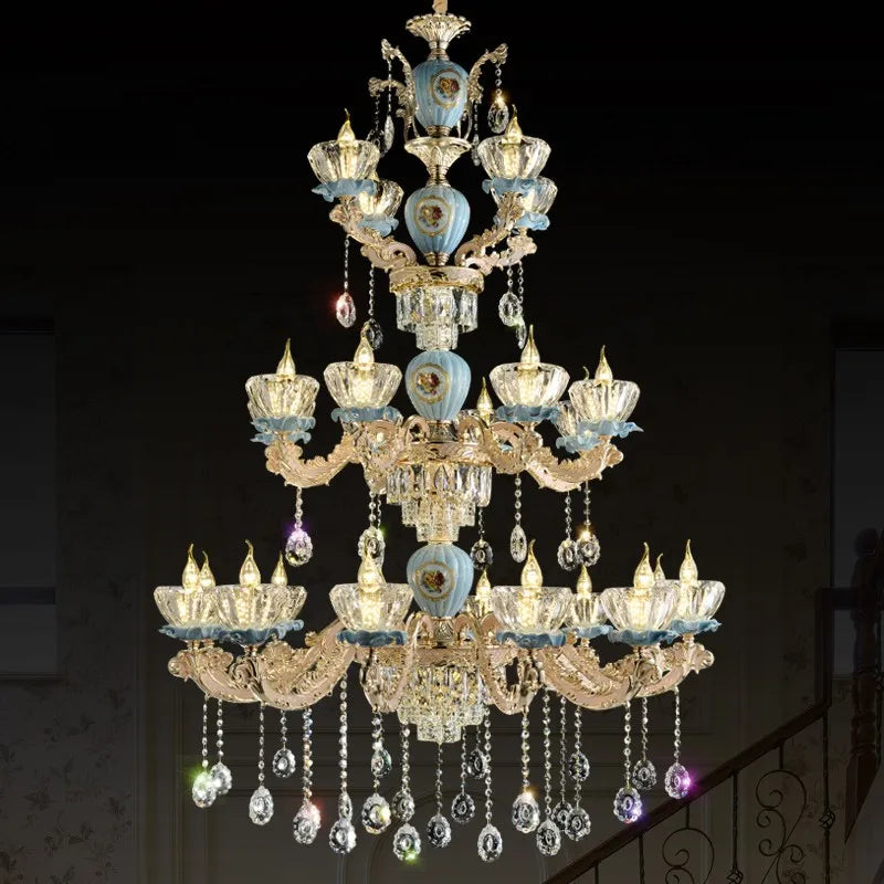 lustre moderne en cristal pour un éclairage élégant et raffiné - vue 5 sur 8