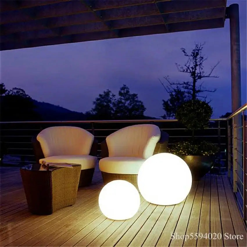 lampadaire LED moderne à boules pour décoration intérieure et extérieure