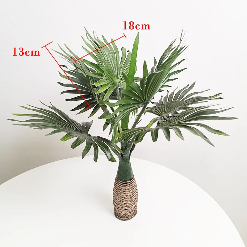 palmier artificiel monstera tropical pour décoration intérieure en pot - vue 8 sur 9