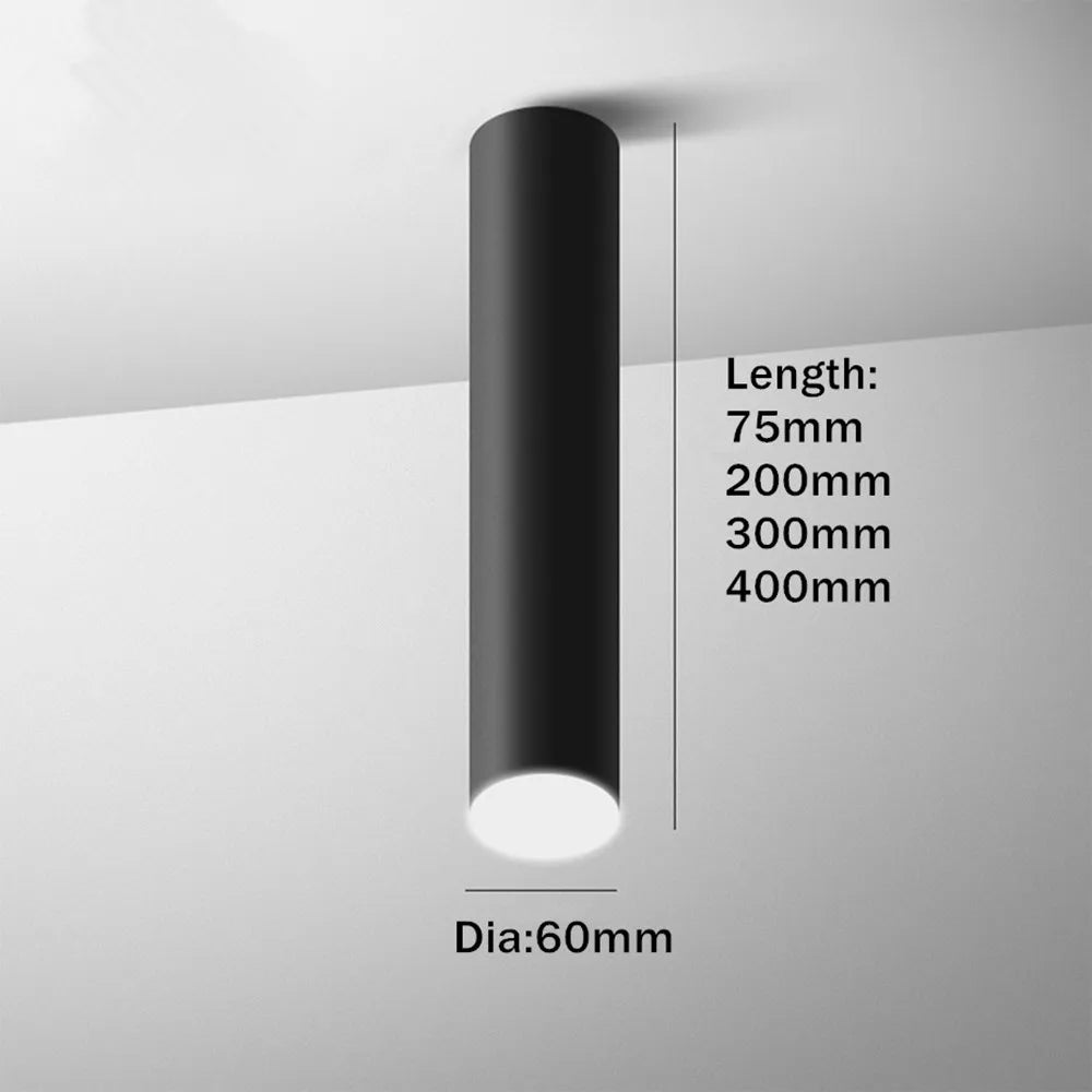 spot led cylindrique moderne en aluminium pour éclairage intérieur - vue 4 sur 5