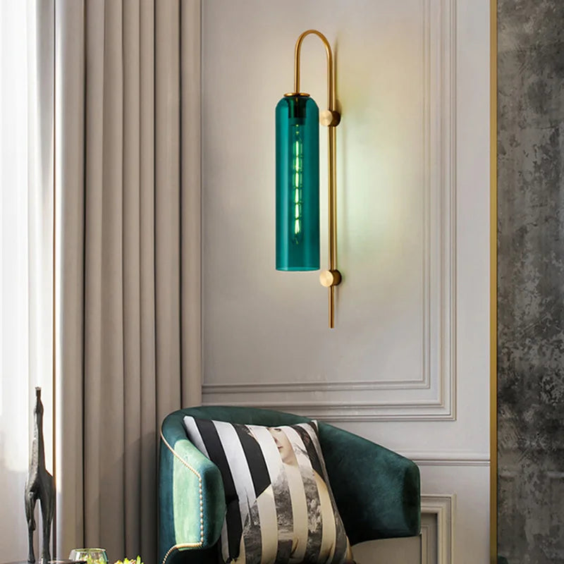 suspension moderne avec abat-jour en verre transparent led - vue 4 sur 25