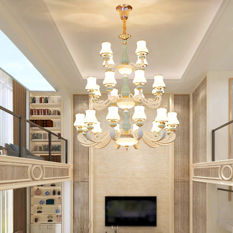 lustre en céramique moderne pour un éclairage élégant intérieur - vue 3 sur 19