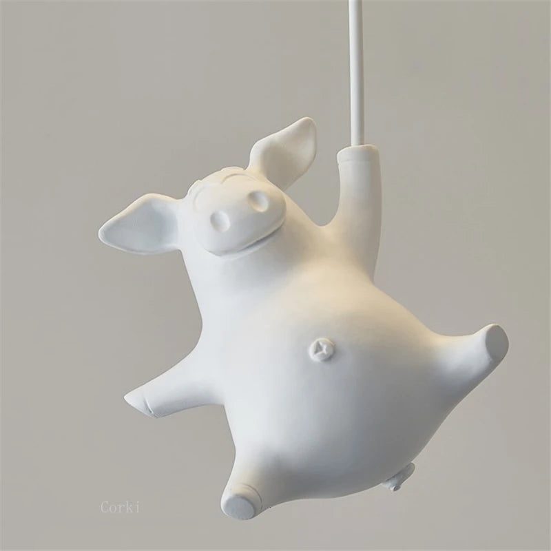 plafonnier led cochon volant pour décoration enfants - vue 6 sur 16