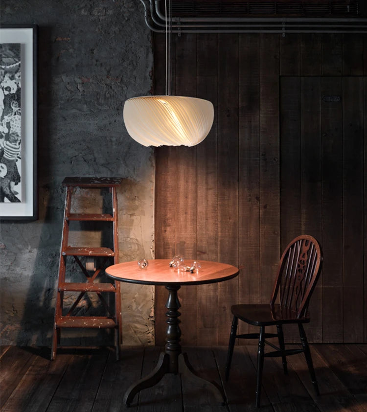 Papier moderne populaire E27 fait à la main blanc Simple personnalité LED suspension intérieure pour salon chambre décoration éclairage