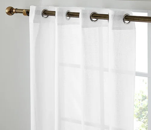 Voilage tulle translucide moderne sur mesure salon chambre - vue 8 sur 10