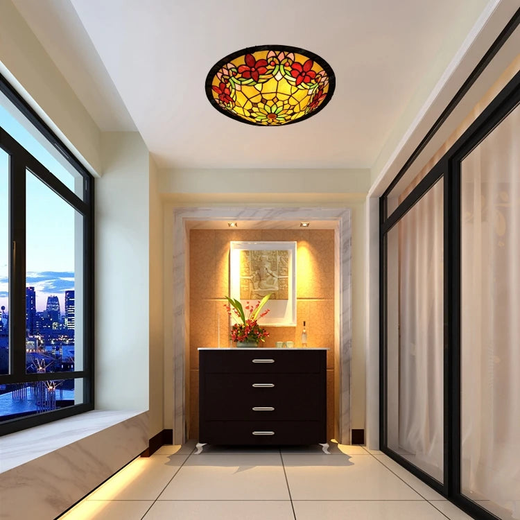 16 Inches European Rabbit Flower Children's Room Bedroom Bedroom Ceiling Glass Costume Jewelery Tiffanylamps Balcony - vue 4 sur 6