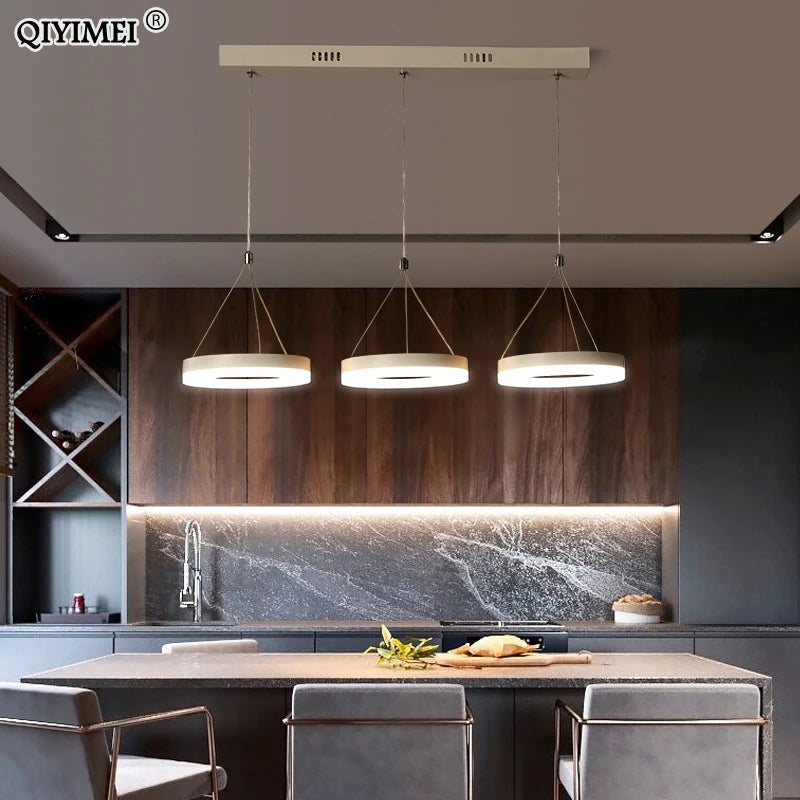 suspension led luminaire acrylique avec télécommande lampara abajur - vue 3 sur 11