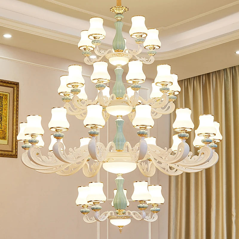 lustre en céramique moderne pour un éclairage élégant intérieur - vue 5 sur 19