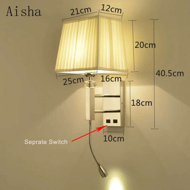 applique murale led moderne en acier inoxydable pour décoration intérieure - vue 7 sur 8