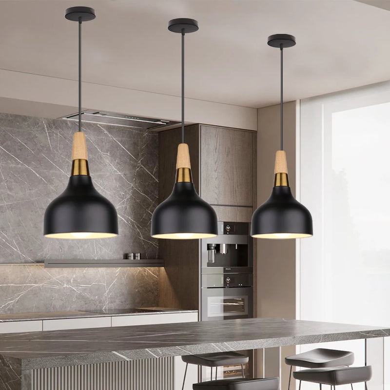 luminaire suspendu led moderne nordique en aluminium rétro