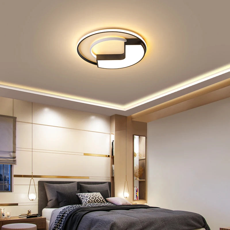 plafonnier led art déco géométrique luxe pour éclairage intérieur - vue 6 sur 13