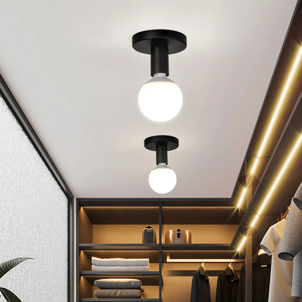 suspension vintage simple en métal style industriel - vue 4 sur 8