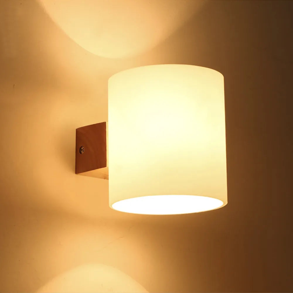 Applique murale LED japonaise nordique boisée - vue 3 sur 5