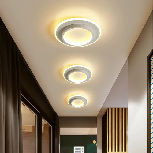 lustre led allée plafonnier noir blanc