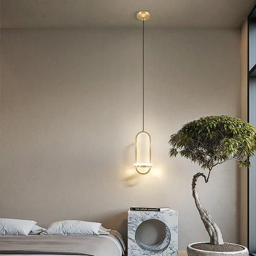 suspension moderne led anneau suspension lumière de chevet décoration maison art