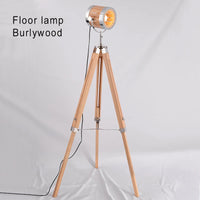 lampadaire rétro en bois massif au style industriel
