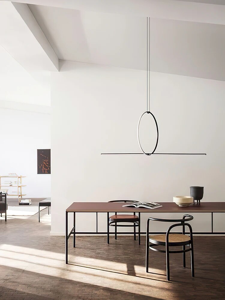 Lampe suspension moderne minimaliste bureau - vue 5 sur 7