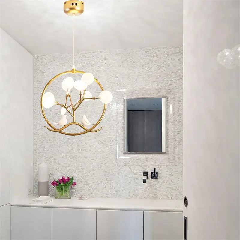 suspension en bois artisanale pour décoration intérieure moderne - vue 7 sur 10