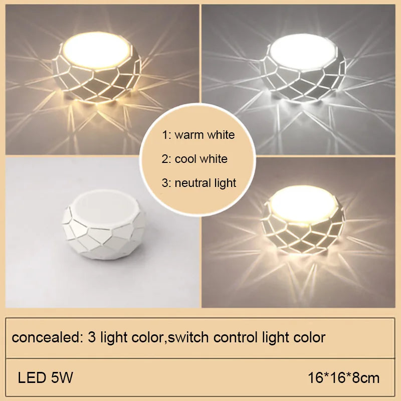 plafonnier led moderne avec gradation et trois variantes de lumière