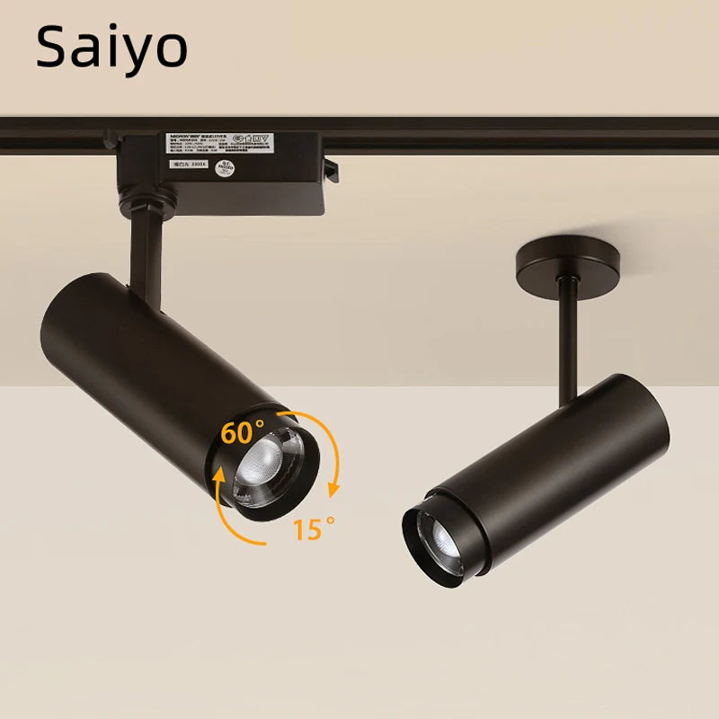 lampe projecteur led réglable pour magasin hôtel exposition voie de rail