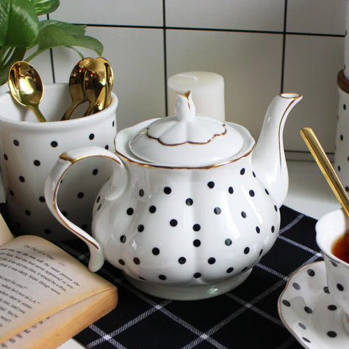 Service a the anglais porcelaine motifs peints main