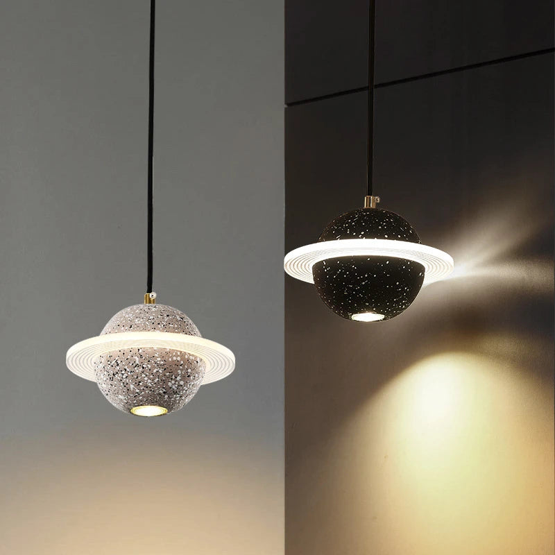 suspension modernes en ciment led pour restaurant barre lumineuse - vue 2 sur 23
