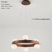 Lustre en noyer pour salon