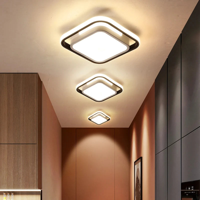 Acrylique Led allée plafonnier pour vestiaire couloir balcon Foyer éclairage lumières minces décoration maison lustre Luminaire - vue 5 sur 14