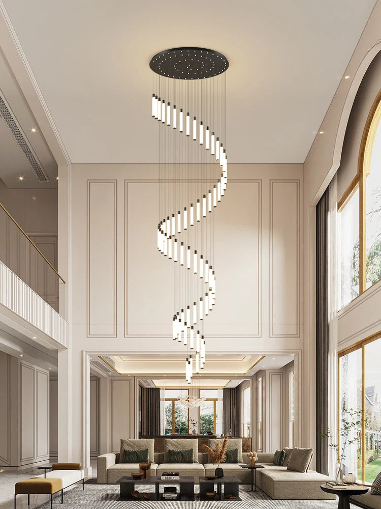 lustre led moderne en forme de branche pour maison et escalier - vue 3 sur 9